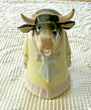 Vintage Schafer & Vater Cow Figural Ceramic Creamer Pitcher 5 in Collectible picture