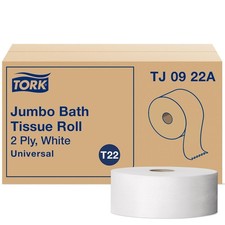 Tork Jumbo White Toilet Paper Roll 12 Pack 1000' Compatible T2 T22 Toilet picture