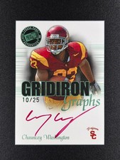 Chauncey Washington 2008 Press Pass Gridiron Green Foil Red Ink AUTO 10/25 USC picture