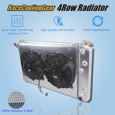 4Row High Performance Radiator Shroud Fan Kit For Chevy Camaro 1970–1981 picture