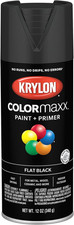 Colormaxx 12 Oz. Flat Spray Paint, Black - 1 Each picture