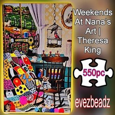 EvezBeadz SunsOut Weekends At Nanas Jigsaw Puzzle 550 pcs Theresa King Art 60952 picture