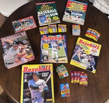 Vintage Baseball Sticker 1981-91 Lot 57 Albums + 57 Sealed Packs Bo Ryan Griffey picture