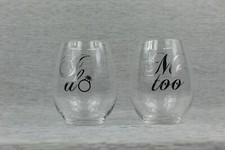 I do- Me too - crystal wedding wine glasses picture