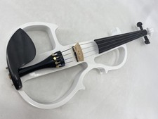 16 Inch White 4 String Electric Viola Solid Wood Ebony Fittings Silent Viola picture