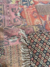 Pine Cone Hill Annie Selke Anatolia print 100% linen throw dual pattern picture
