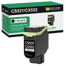 75M10K0 Black Toner w/Chip for Lexmark CS531 CX532 CS632 CX635 3,500 Yield picture