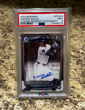 2025 Topps Bowman Chrome Andrew Salas Prospect Auto RC #CPA-AS PSA 9 Autograph picture