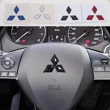 1pcs Mitsubishi carbon fibre steer wheel emblem Sticker Car Steering Wheel Stick picture