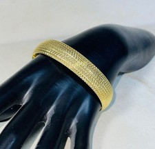 Vintage JCM 925 Silver Gold Plate Vermeil Mesh Italian Bracelet 8” x 1/2”  22g picture