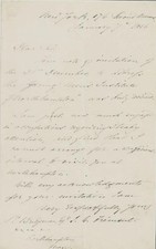 John C Fremont Signed Auto Handwritten 1856 Letter 1st Republican Nominee GRAD picture