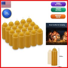 Natural Beeswax Emergency Candles for Lanterns 15H+ 20Pack Unscented picture