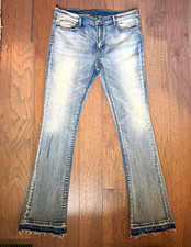 mnml Men’s Light Wash Blue Denim Jeans Slim Fit Straight Leg Stretch 5-Pocket 36 picture