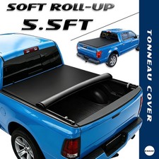 5.5FT Tonneau Cover Soft Roll-up FIT 2004-2026 Ford F-150 Truck Bed Cover picture
