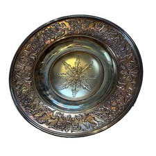 VTG Italian 800 Silver XLG  12.5” 4 Footed Dish Bowl Gryphons Uno UNOAERRE 510 G picture