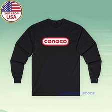 CONOCO OIL GAS GASOLINE Men's Black Long Sleeve Size S-2XL picture