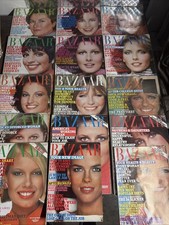 Lot of 15 Vtg 1975 1976 & 77 HARPER'S BAZAAR Magazine Cheryl Tiegs Princess Gra picture