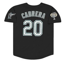 Miguel Cabrera 2003 Florida Marlins Alt Black World Series Jersey Men's Large picture