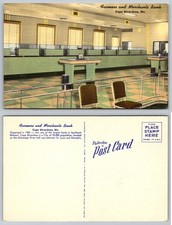 Farmers and Merchants Bank Cape Girardeau Missouri Interior Nationwide Postcard picture