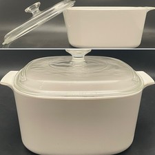 Corning Ware Just White aka All White A-3-B Covered Casserole 1985-99 USA 3Liter picture