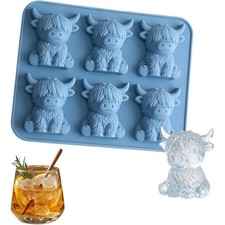 3D Cute Highland Cow Tray Silicone Fun Shaped Suitable For Home Parties Adorable picture