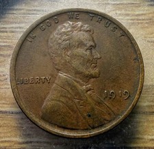 1919-P Lincoln Wheat Cent - Actual Coin Shown -  & Tracking INV#125 picture