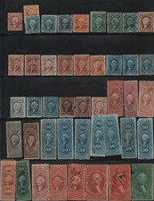 US 1862-1880s COLLECTION OF 140+ REVENUES ON 4 PAGES ALL SCANNED MIXED CONDITION picture