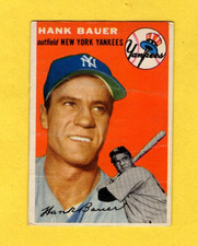 1954 Topps Hank Bauer #130 New York Yankees GOOD-  picture