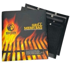 Reusable Non-Stick BBQ Mesh Grilling Bags Heat Resistant 2 Count Mountain Grill picture