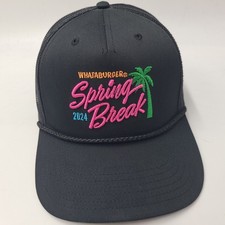 Whataburger Hat Snapback Trucker Mesh Black Rope Spring Break 2024 Party Men picture
