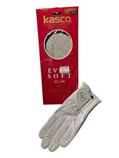 NEW Kasco Ever-Soft Ladies Left Hand White Leather GOLF GLOVE Size Reg - Medium picture