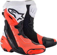 Alpinestars Supertech R Vented Boots US 10.5 / EU 45 Black/Orange/White 22201... picture