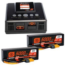 Spektrum Smart Powerstage 6S Bundle: (2) G2 5000mAh 3S LiPo IC5 & S250 Charger picture