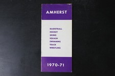 Vintage 1970-71 Amherst Sports Program College Basketball Hockey Skiing picture