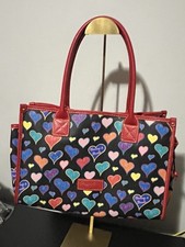 Dooney and Bourke Rainbow Hearts Open Tote Bag picture