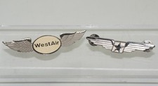 Vintage West Air Pilot First Officer Metal Wings By Olympo + Unknown Set w/ Star picture