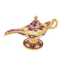 Hourwof Vintage Aladdin Magic Genie Lamp,Arabian Nights Costume Prop Lamp for We picture