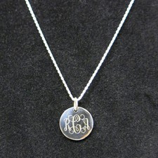 925 Sterling Silver Monogram Personalized Necklace Pick any Chain Style picture