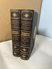 Personal Memoirs of Ulysses S. Grant 1st Edition Half Morocco Set 1885 - 1886 picture