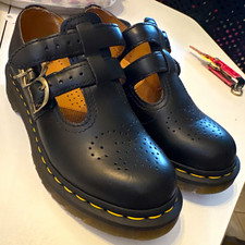 Dr. Martens 8065 Mary Jane Smooth Leather Buckle Strap Black US 5 EU 36 picture
