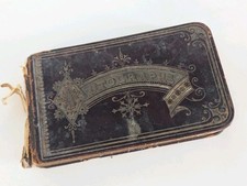 Antique 1800s Autograph Book with Handwritten Letters  picture