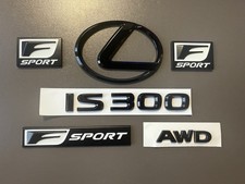 Gloss Black Trunk Emblem Badge Logo F Sport Fits Lexus IS300 2016 2017 2018 2019 picture
