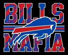 (2) Buffalo Bills MAFIA Full Color Waterproof Vinyl Stickers 5x4 Car Decals picture
