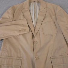 Kroon Blazer Mens 42R Tan Harrison Wash Micro Check Cotton Stretch Sport Coat picture