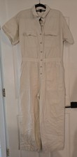 NWT Universal Thread Tan Cotton 1pc Womans Jumpsuit, Paint Coveralls Sz 2-16 picture