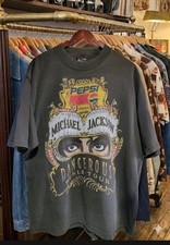 MICHAEL JACKSON DANGEROUS 1992 TOUR ON A SHAKA HEAVYWEIGHT GARMET SHIRT 