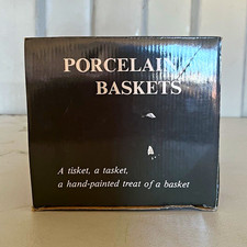 vintage 1994 ABC Distribution hand-painted porcelain Halloween candy basket. picture