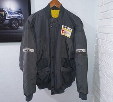 Vintage 1988-90 Opel Swiss Racing Team Bomber Jacket Size L Gray/Yellow picture