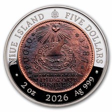 2026 Niue 2 oz Silver Greatest U.S. Coins: 1787 Fugio Cent picture