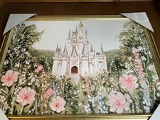 Viral Hobby Lobby Castle With Flowers Canvas Wall Decor 16x22 picture